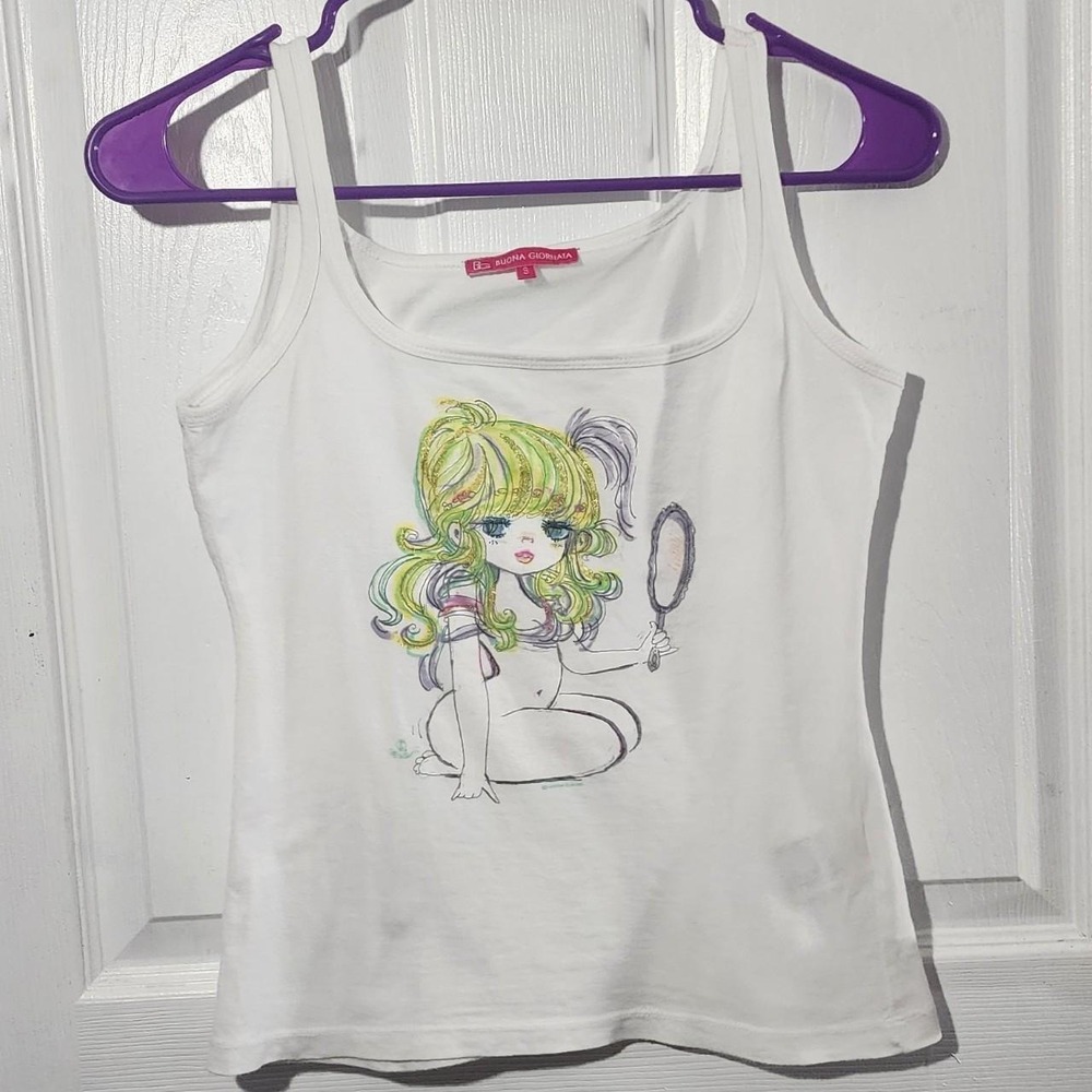 Vintage Adorable Nude Manga Girl Tank Top